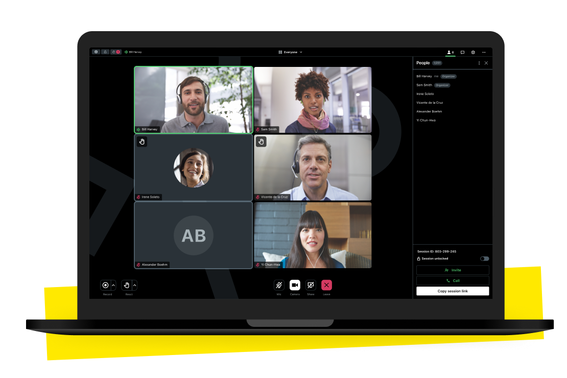 GoTo Meeting UI.
